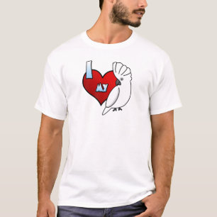 Amo mi camiseta del Cockatoo del paraguas