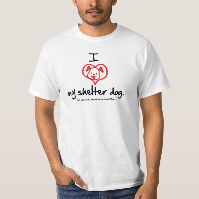 Amo mi camiseta del perro del refugio (Anverso)