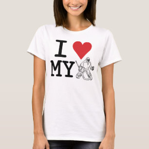 Amo mi camiseta del portero del hockey, impresión