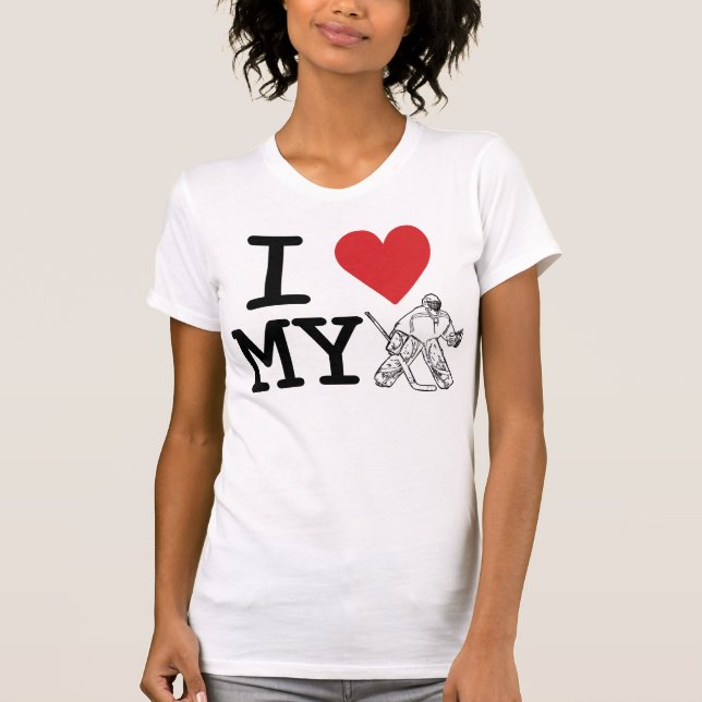 Amo mi camiseta del portero (el hockey) (Anverso)