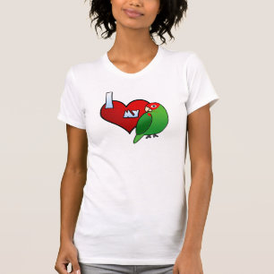 Amo mi camiseta dirigida cereza de Conure
