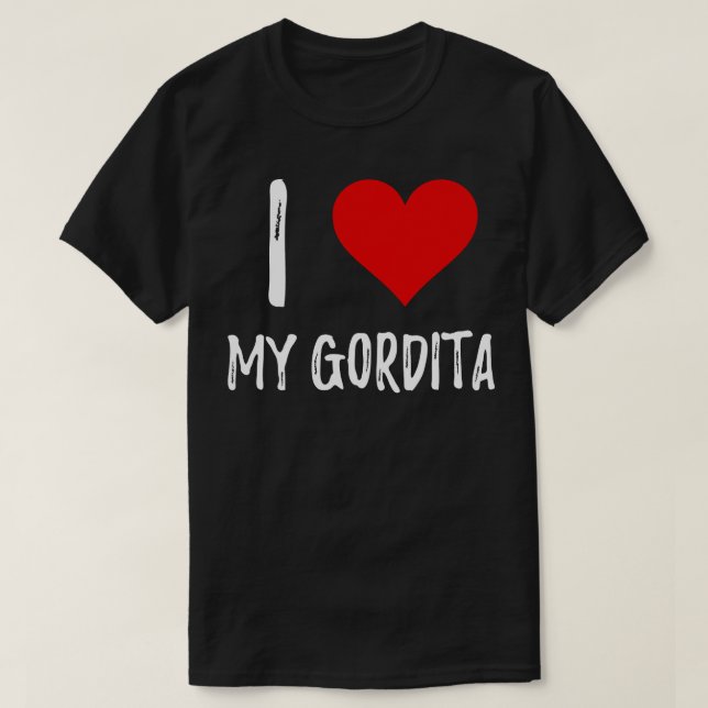 Amo mi camiseta divertida de Gordita (Diseño del anverso)