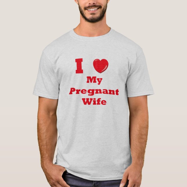 Amo mi camiseta embarazada de la esposa (Anverso)