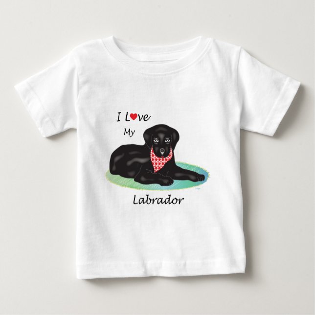Amo mi camiseta Labrador Baby (Anverso)