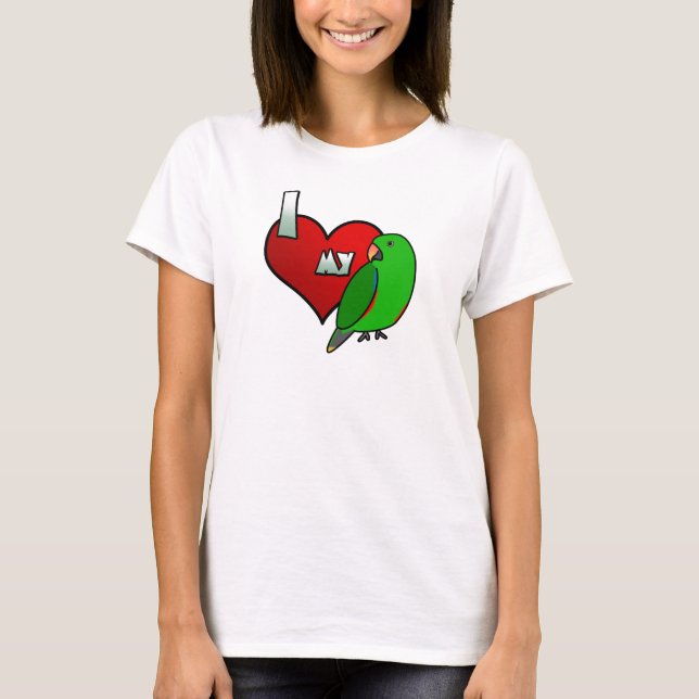 Amo mi camiseta masculina de Vosmaeri Eclectus (Anverso)