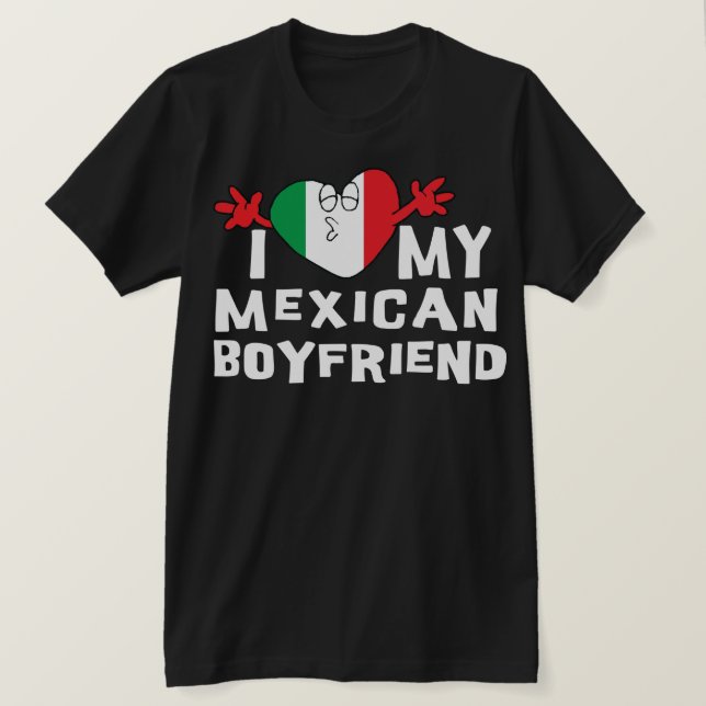 Amo mi camiseta mexicana del novio (Anverso del diseño)