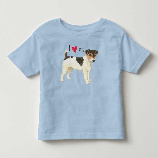 Amo mi camiseta Russell Terrier Toddler (Anverso)