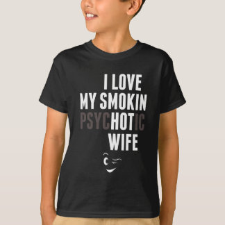 Amo mi camiseta sicopática de la esposa