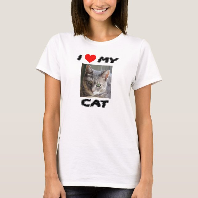 AMO MI CAT - AÑADA SU PROPIA FOTO - CAMISETA (Anverso)