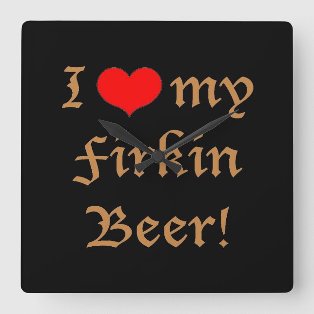 ¡Amo mi cerveza del cuñete! Reloj de pared (Anverso)