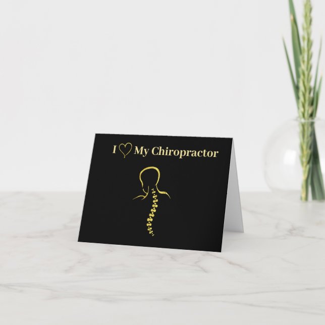 Amo Mi Chiropractor Tarjeta De Gracias (Anverso)
