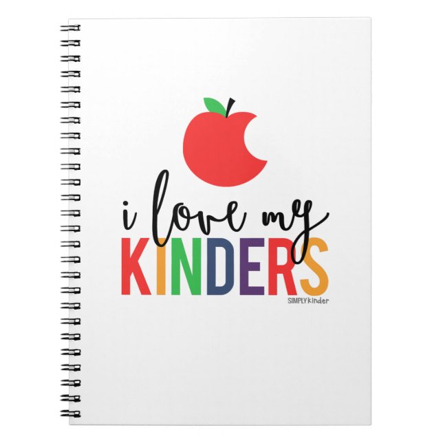 Amo mi cuaderno espiral de Kinders (Frente)