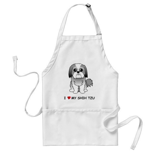 Amo mi delantal de Shih Tzu (Frente)