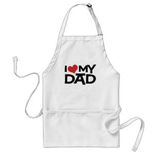 Amo mi delantal del Bbq del día de padre del pap