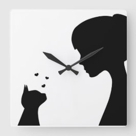 Amo mi gato - reloj de pared