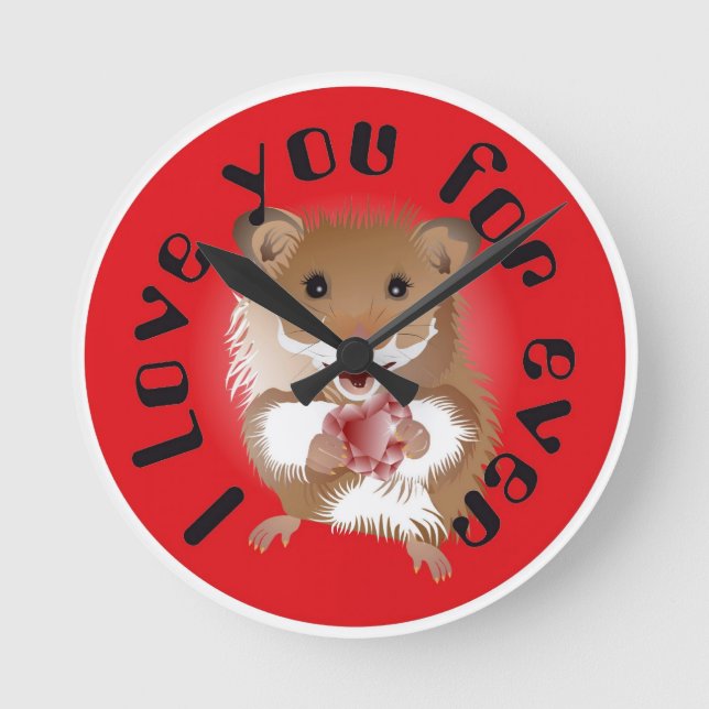 Amo mi hámster pequeño reloj (Anverso)