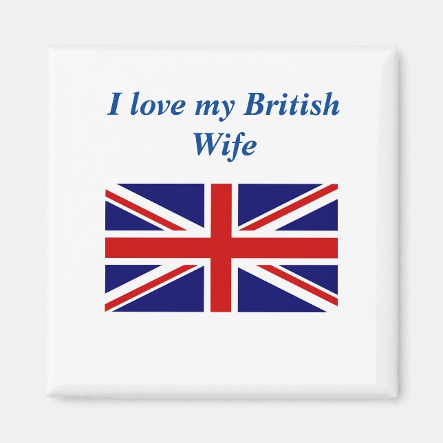 Amo mi imán de esposas británicas (Frente)