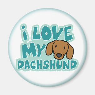 Amo mi imán del Dachshund