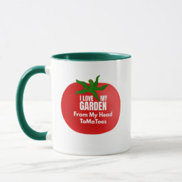 Amo mi jardín de la cabeza a los tomates Taza de c