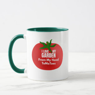 Amo mi jardín de la cabeza a los tomates Taza de c
