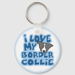 Amo mi llavero del border collie