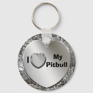 Amo mi llavero del corazón de Pitbull
