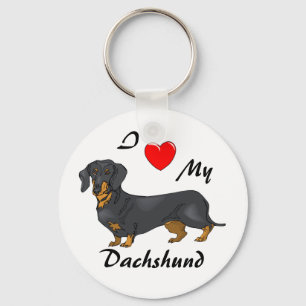 Amo mi llavero del Dachshund