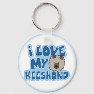 Amo mi llavero del Keeshond