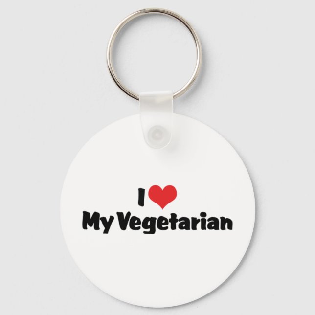 Amo mi llavero vegetariano (Anverso)