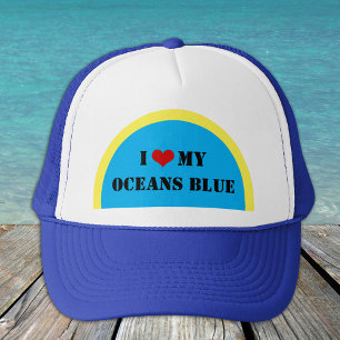 Amo Mi Océano Azul - Sombrero Camionero Planeta