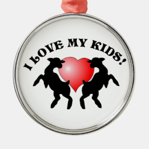 AMO MI ORNAMENTO DEL NAVIDAD DE LOS NIÑOS (CABRA)