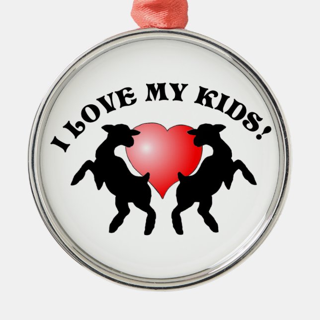 AMO MI ORNAMENTO DEL NAVIDAD DE LOS NIÑOS (CABRA) (Frente)