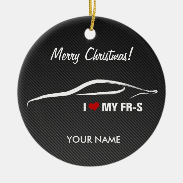 Amo mi ornamento personalizado FR-S de Chritsmas (Frente)
