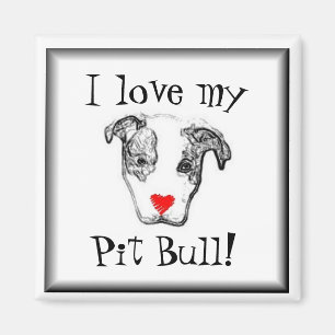 ¡Amo mi pitbull! imán