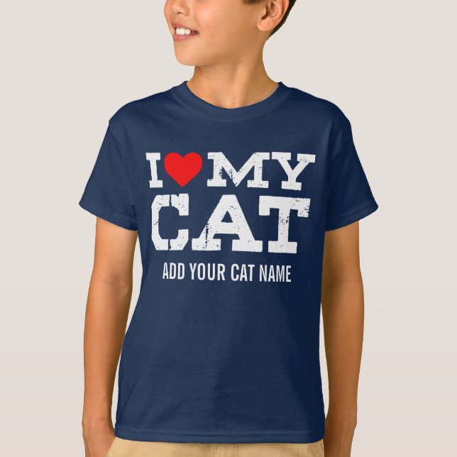 Amo mi regalo de la camiseta del gato para los (Anverso)