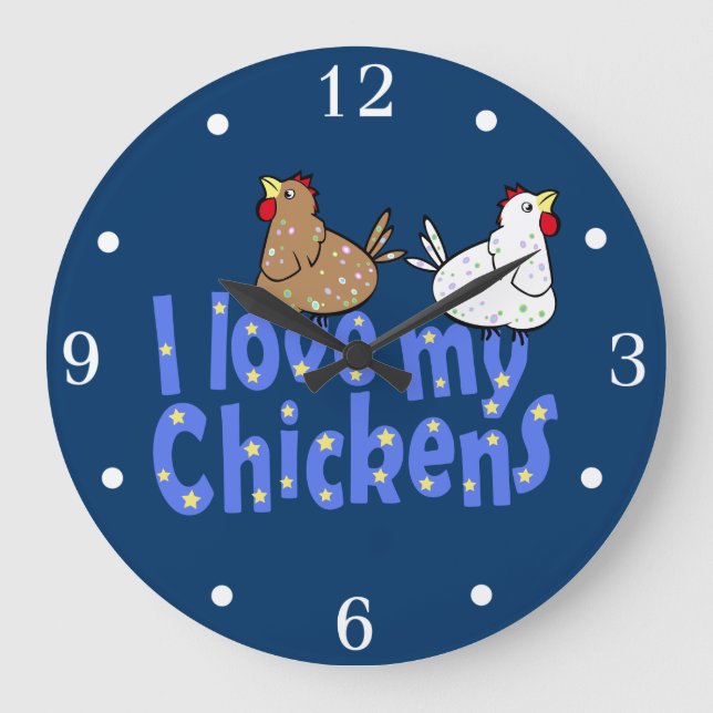 Amo mi reloj de pared de pollo (Anverso)