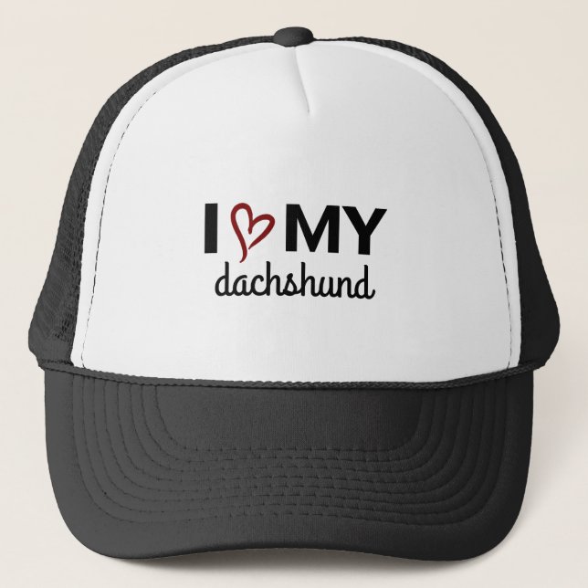 Amo mi sombrero de dachshund (negro) (Anverso)