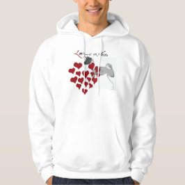 Amo mi sudadera con capucha de Akita