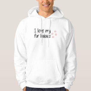 Amo mi sudadera con capucha de los bebés de la