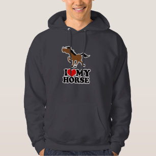 Amo mi sudadera con capucha gris oscuro del