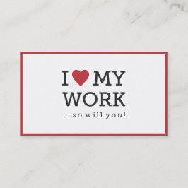 Amo Mi Tarjeta De Negocios De Trabajo
