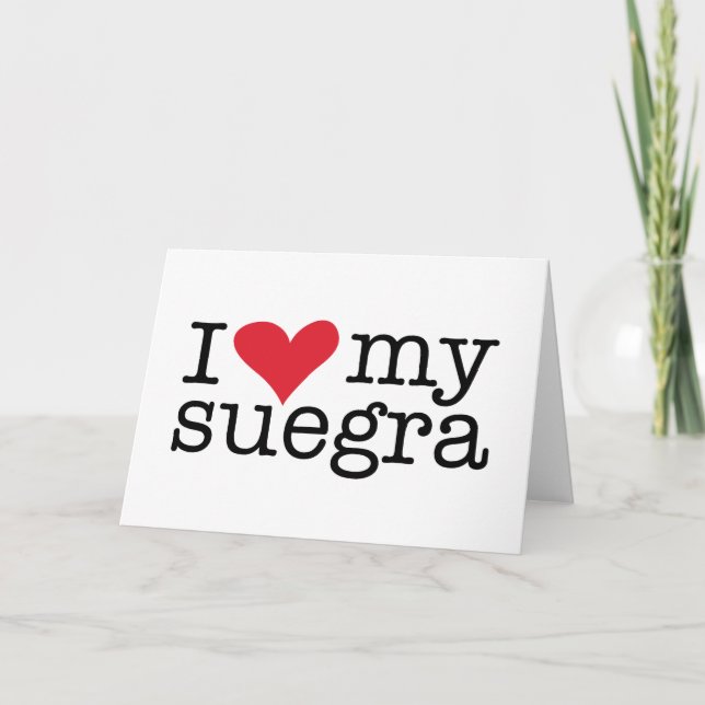 Amo Mi Tarjeta De Saludo Suegra (Madre En Derecho) (Anverso)