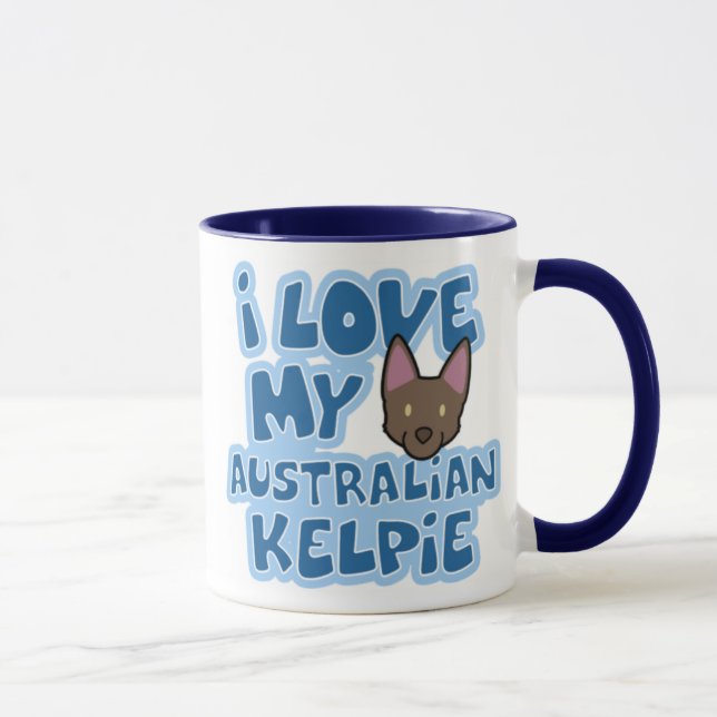 Amo mi taza australiana del Kelpie (Derecha)