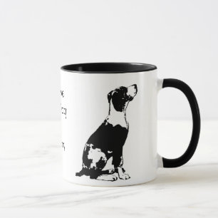 Amo mi taza de café blanco y negro del perro