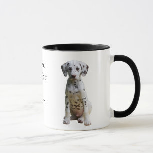 Amo mi taza de café dálmata del perro
