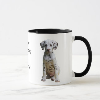 Amo mi taza de café dálmata del perro