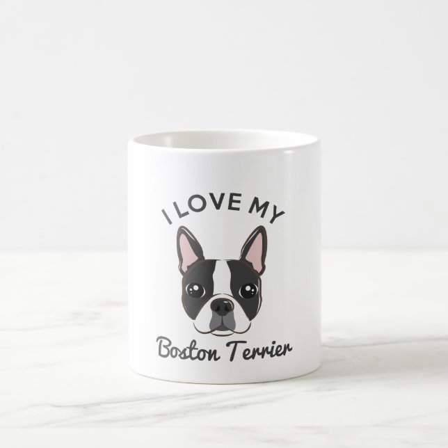 "Amo mi taza de café de Boston Terrier" (Centro)