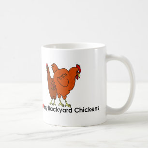 Amo mi taza de café de los pollos del patio