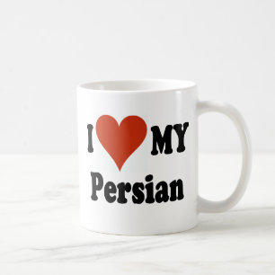 Amo mi taza de café del gato persa