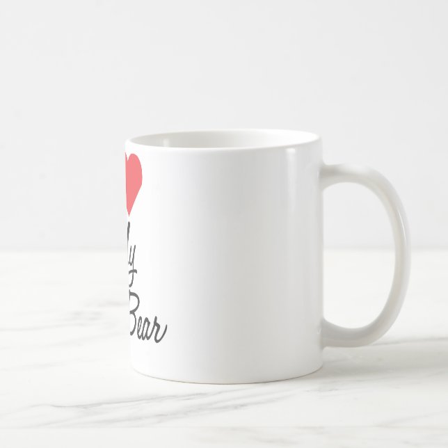 Amo mi taza de café del oso de la papá (Derecha)